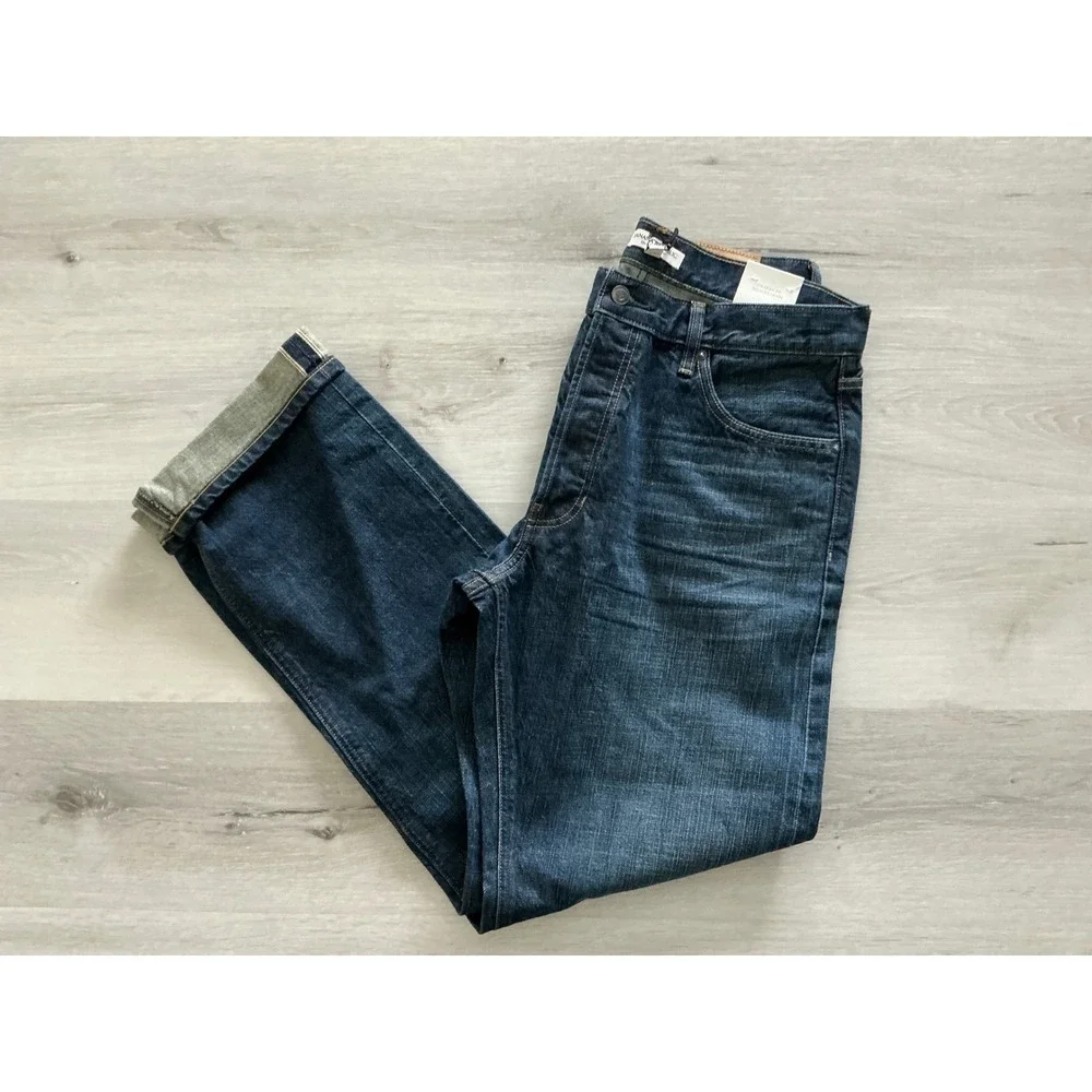 Banana Republic Selvedge Straight Jeans Dark Wash 34 New With‎ Tags